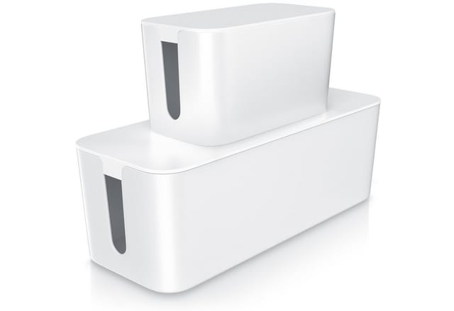 BEARWARE Kabelbox Kabelboxen aus Kunststoff mit Gummifüßen, 2 Größen, Kabelmanagement, (Set, 2-tlg), Kabelkasten, Aufbewahrung der Steckdosenleiste, Schutz und Sicherheit