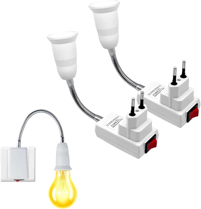 2-teilige E27-schwanenhalsleuchte Mit Fassung, 20 Cm E27-fassung, Fassung Mit Flexiblem Kabel, Schwanenhalsfassung Für Glühbirne, Fassung Mit Kabel, Für Led-lampenköpfe Und Wandleuchten