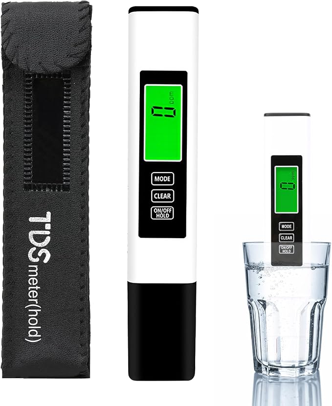 Tds-messgerät, 3-in-1 Digitaler Trinkwassertester Mit Ec-, Tds- Und Temperaturanzeige, Lcd-display, Elektronischer Wasserhärtetest (0–999 Ppm), Wasserqualitätsmonitor Für Aquarien, Schwimmbäder Und Hy