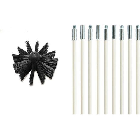 Reinigungsbürste Für Wäschetrocknerentlüftungen, Flusenentferner, Ausziehbar Bis Zu 6 Meter (9 Stangen + 1 Kopf)