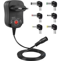 Universeller Netzadapter, 12 W, Einstellbare Spannung (3 V, 4,5 V, 5 V, 6 V, 7,5 V, 9 V, 12 V) Netztransformator, Kompatibel Mit 220 V Dc.