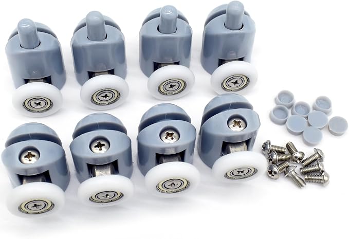 4 Obere Und 4 Untere Rollen – Rollen Für Glasschiebetüren Im Badezimmer – Ersatzlager Mit 22 Mm Durchmesser