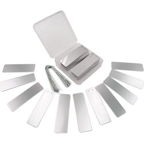 Packung Mit 100 Wasserfesten Pflanzensteckern Aus Aluminium Mit 16 Cm Langen Drähten