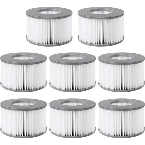 Set Mit 8 Filtern Für Aufblasbare Mspa-whirlpools. Durchmesser 107 Cm – 8 Ersatzfilter Für Aufblasbare Mspa-whirlpools.