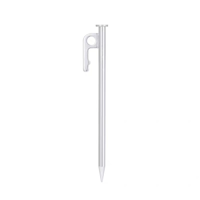 12er-pack Heringe Für Zelte, Pavillons Und Markisen, Stahlhaken Für Harte Böden, 20 Cm, Silber