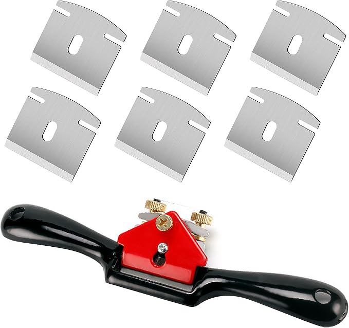 Verstellbarer 9-zoll-handhobel Mit 6 Ersatzklingen Zum Hobeln Und Schneiden Von Holzbearbeitungswerkzeugen