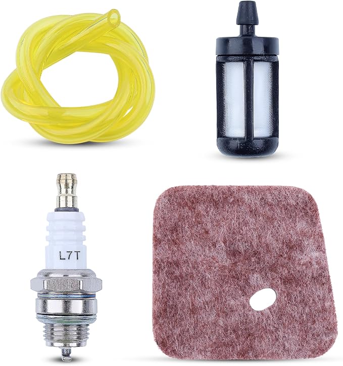 Luftfilter Für Stihl Fs38, Fs45, Fs46, Fs46c, Fs55, Fs55, Km55, Km55c (ersatzteilnummer 4140, 124, 2800), Inklusive Kraftstofffilter Ms180, Zündkerze L7t/bpmr7a Und 63 Cm (2,5 X 5 Mm) Ölschlauch