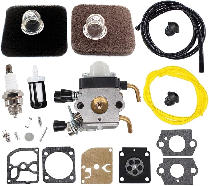 Aisen Vergaser Mit Membran-reparatursatz Für Stihl Fs85, Fs75, Fs80, Km85, Hs75, Hs80, Hs85 Und Luftfilter/zündkerze