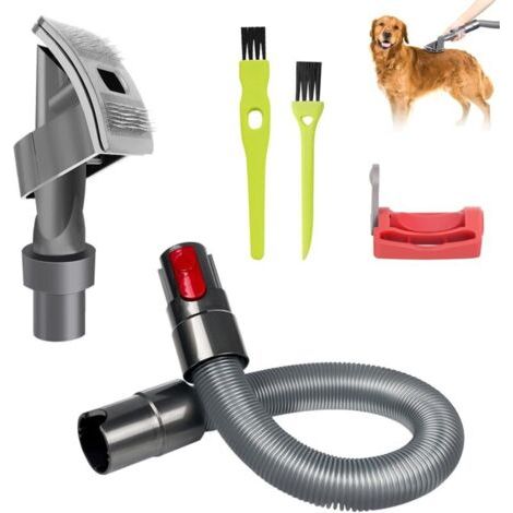 Hundebürste Für Dyson V15, V12, V11, V10, V8 Und V7, Inklusive Verlängerungsschlauch, Adapter Und Auslösesperre, Geeignet Für Katzen- Und Hundehaare, Auch Bei Langem Und Mittellangem Fell.