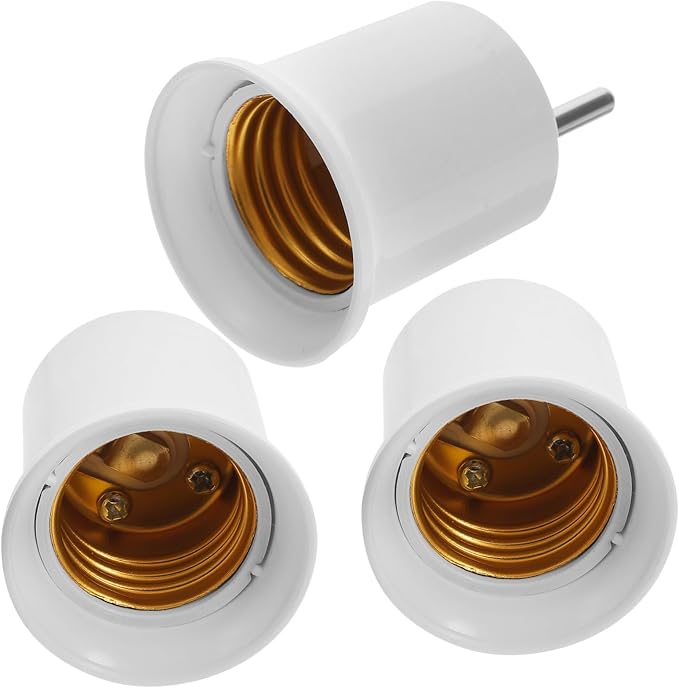 Sewacc E27 Lampenfassung Auf E26/e27 Steckdosenadapter, Abs-isolierung, Metallgewindeanschluss, 3-teilig, Kompatibel Mit Wandleuchten, Für Den Heimgebrauch, 220 V Wechselstrom