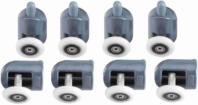 Pilipane Set Mit 8 Rollen (19 Mm Durchmesser) Für Badezimmer-glasschiebetüren, Duschkabinen-rollen, Gleiter, Räder, Hohe Tragfähigkeit, Extrem Leise