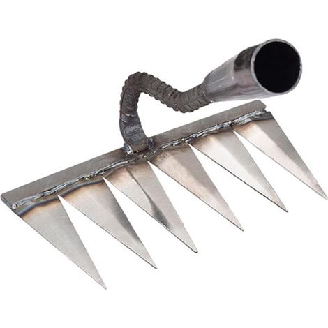 Stoppelrechen, Metall-handrechen Für Gartenarbeit Und Unkrautbekämpfung – Robuster Metallzinkenrechen, Vertikutierer, Unkrautstecher, Feldrechen, Steine, Kies, Rechen