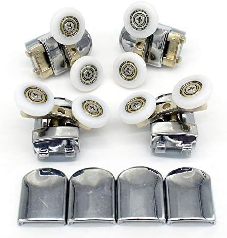 Doppelte Duschtürrollen - 20 Mm Durchmesser Rollen/räder/rollen - Ersatzteile Für Badezimmer - Oben Und Unten (20 Mm - 4 Stück)