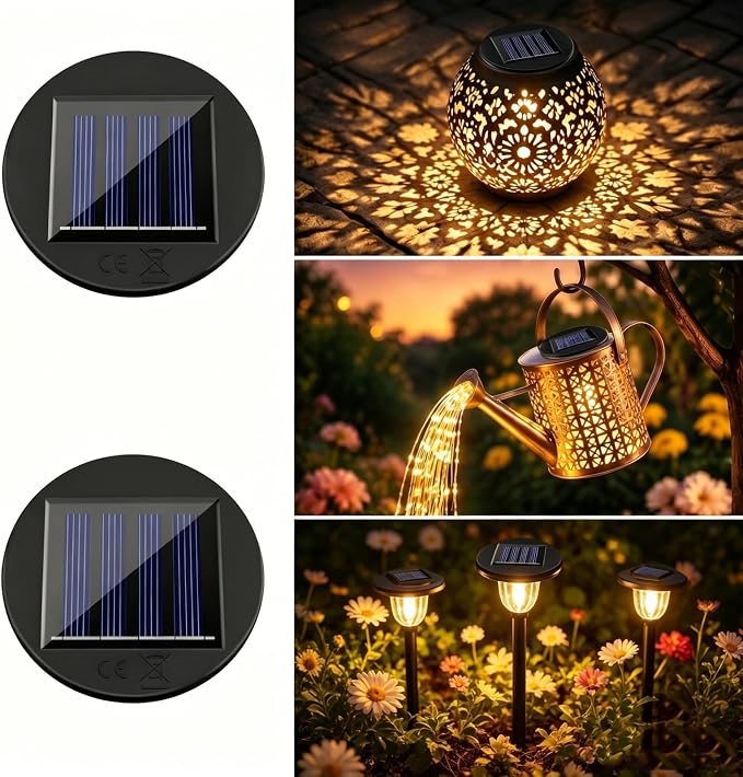 Forlivese Ersatz-solarlaternen (oberer Durchmesser 8 Cm, Unterer Durchmesser 7,3 Cm), Led-solarleuchten-ersatzset Für Den Garten, Geeignet Für Diy-gartenleuchter, Warmweiß, 2 Stück