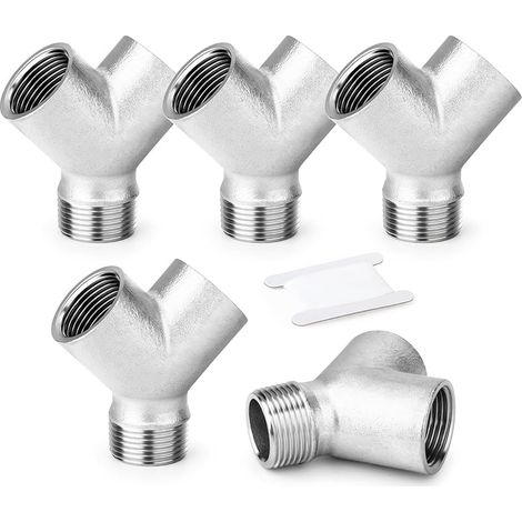 Stück Y-förmige 3-wege-rohrverschraubungen Aus Edelstahl 304, 1/2" Bsp Innengewinde X 1/2" Bsp Innengewinde X 1/2" Bsp Außengewinde