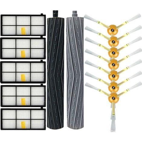 Irobot Roomba Ersatzteile Für Roomba 800, 900, 960, 980, 890, 805 Und 880 Serie Zubehör: 5 Roomba Filter, 7 Roomba Ersatzbürsten, 2 Sätze Irobot Mehrzweck-gummibürsten.