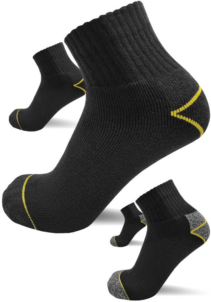 sogzz Arbeitssocken 6-12 Paar Herren Quarter Arbeit Socken verstärkt 75% Baumwolle (Modell: sogzz WORK Quarter Basic (halbhohe Kurzsocken), 6-Paar) Bild 2
