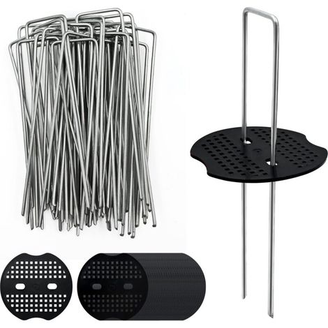 40 Befestigungsklammern Für Unkrautvlies, 15 Cm Lange, Verzinkte Stahl-gartenpfähle In U-form, Unkrautvlies-clips Für Camping, Unkrautvlies, Geote