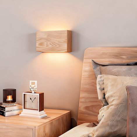 Moderne Und Minimalistische, Per Berührung Dimmbare Wandleuchte Aus Eschenholz, 6 W, 20 Cm, Ideal Für Kopfteil, Wohnzimmer, Esszimmer Oder Als Hintergrundwanddekoration.