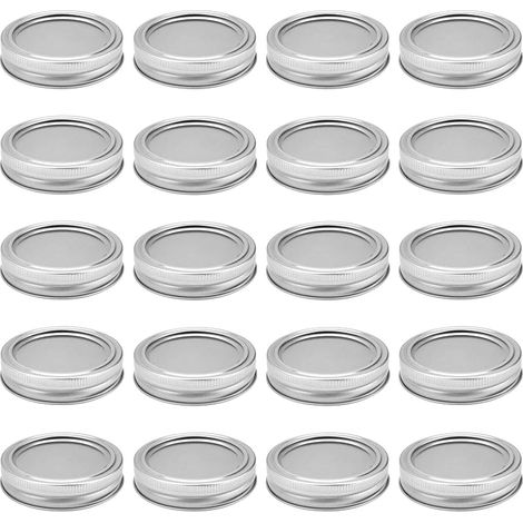 20 Geteilte Einmachglasdeckel Aus Eisen, Einmachglasdeckel Mit Silikondeckel, Einmachglasdeckel Für Marmelade Und Honig