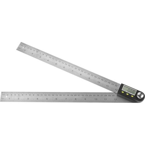 2-in-1 Digitaler Winkelmesser/winkelmesser 0–300 Mm, 360°-drehung, Edelstahl, Elektronischer Winkelmesser, Goniometer, Lineal, Lcd-bildschirm Mit Sperrfunktion