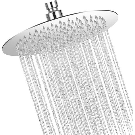 8 Zoll/20 Cm Runder Apfelkopf-regenduschkopf, Edelstahl-duschkopf, Edelstahl 304, 360° Drehbar