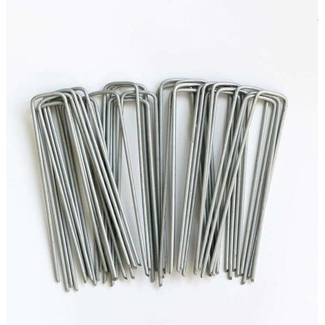 150 Mm U-förmige Gartenheringe, Ideal Für Unkrautvlies, Gewebe, Kunstrasen, Teppiche, Verzinkte Netze (50er-packung)