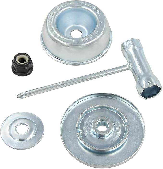 Tophomer 5-teiliges Rasenmäher-messeradapter-set, Aufsitzplatte, Mutter, T-schlüssel, Zubehör Kompatibel Mit Stihl Fs120, Fs130 Und Fs130r Wartungsset