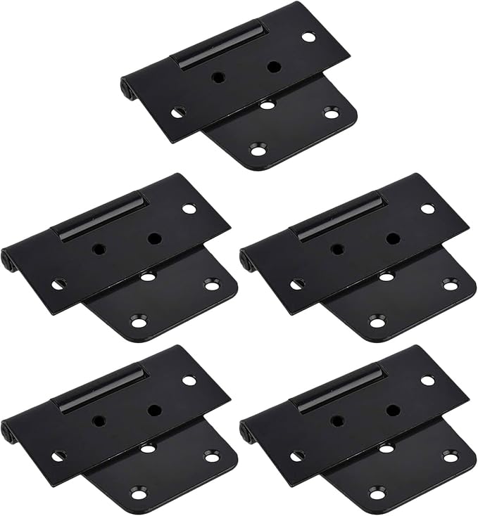 Set Mit 5 Robusten Scharnieren Aus Kohlenstoffstahl Für Schuppentüren, Wetterfeste Flachscharniere Für Gartentore, Für Die Außenmontage