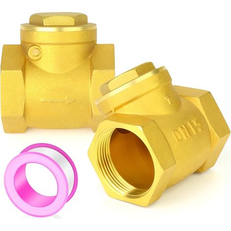 Stück Schwenkbare Messing-rückschlagventile Dn15 1/2" Bsp Innengewinde, Rückflussverhinderer, Einweg-rückschlagventile Für Brunnenpumpen Und Luftkompressoren, Gas, Luft, Kraftstoff, Öl, Wasser