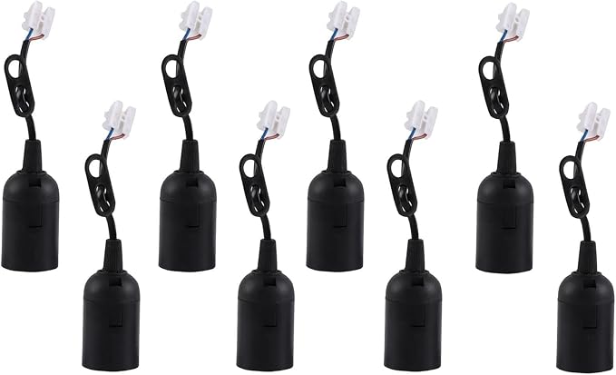 Set Mit 8 E27-lampenfassungen Inklusive Kabel, Robuste Ausführung, E27-fassung Für Glühbirnen, E27-fassung Mit Anschlusskabel