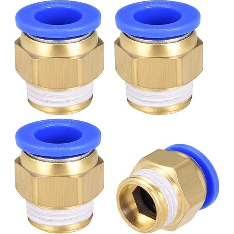 4 Stück Gerade Schnellkupplungen Für Pneumatik, G1/2 Außengewinde X 14 Mm Schlauch-außendurchmesser