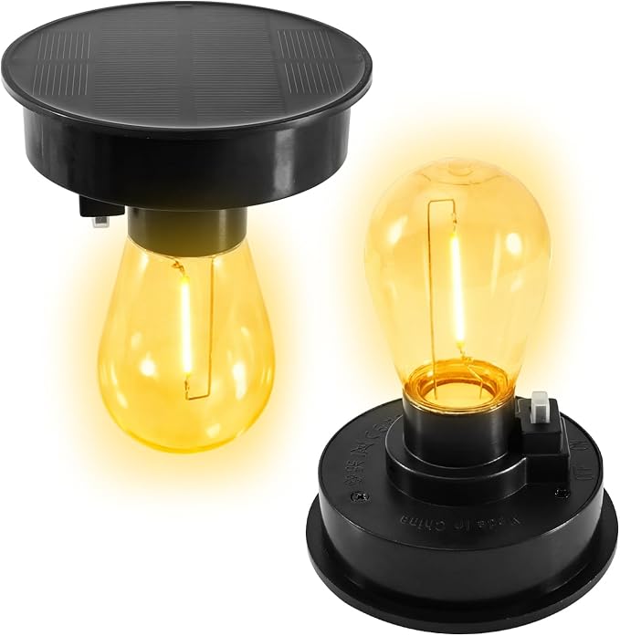 2er-set Solar-gartenleuchten – 8 Cm Ersatzteile – Mit Klarer Led-lampe – Ersatzabdeckung – Solarpanel Für Gartenleuchten – Solarlaterne – Außendekoration