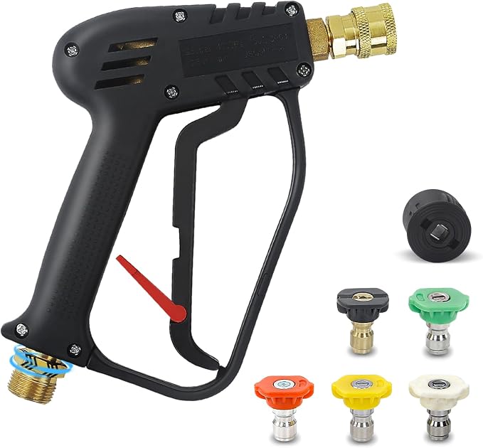 Hochdruckpistole (4000 Psi), Reinigungspistole Mit 5 M22-14-mm-düsen Und Schnellanschluss Für Kärcher, Für Auto, Haus Und Garten