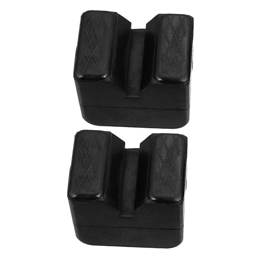 Cabilock 2-teiliges Gummi-wagenheber-set, Stabiler Und Langlebiger Gummistützblock Für Wagenheberadapter, Bodenschutz, Tragbar Für Den Außeneinsatz Und Notfalleinsätze