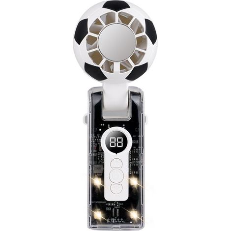Tragbarer, Fußballförmiger Ventilator, Mini-usb-wiederaufladbarer Ventilator Für Fußballfans, Ideal Als Geschenk Zur Weltmeisterschaft, Praktisch Für Reisen Und Outdoor-aktivitäten