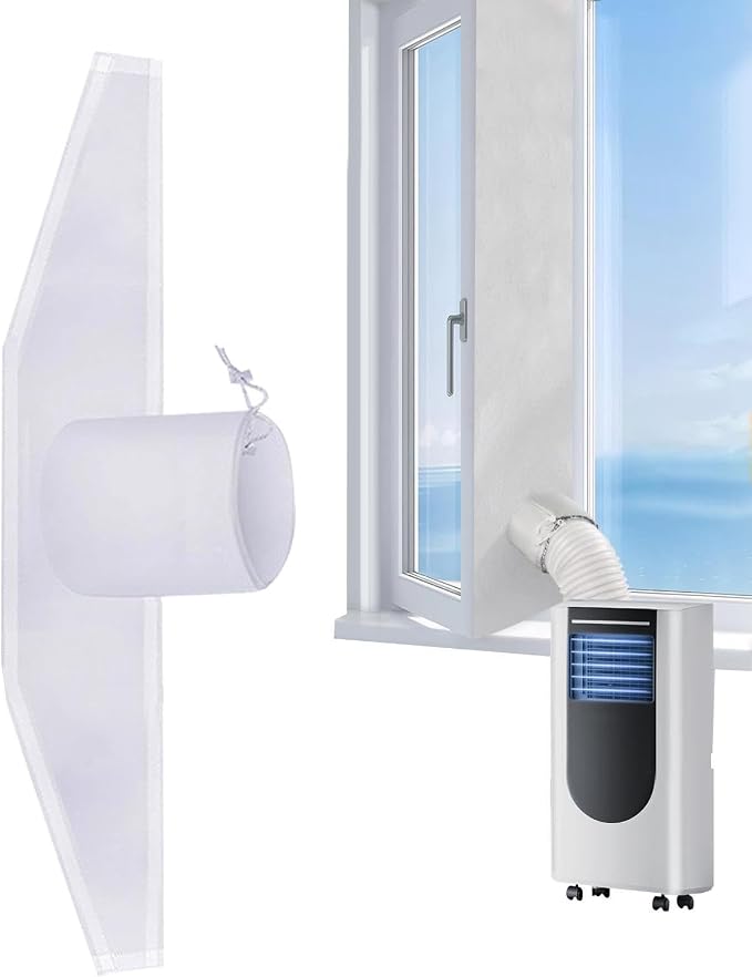Fenster-lüftungsset Für Klimaanlagen Ohne Bohren, Mit Kordelzug – Tragbares Fenster-lüftungsset Für Klimaanlagen – Für Zuhause, Studentenwohnheim, Wohnung, Mietwohnung, Hotel, Küche, Restaurant