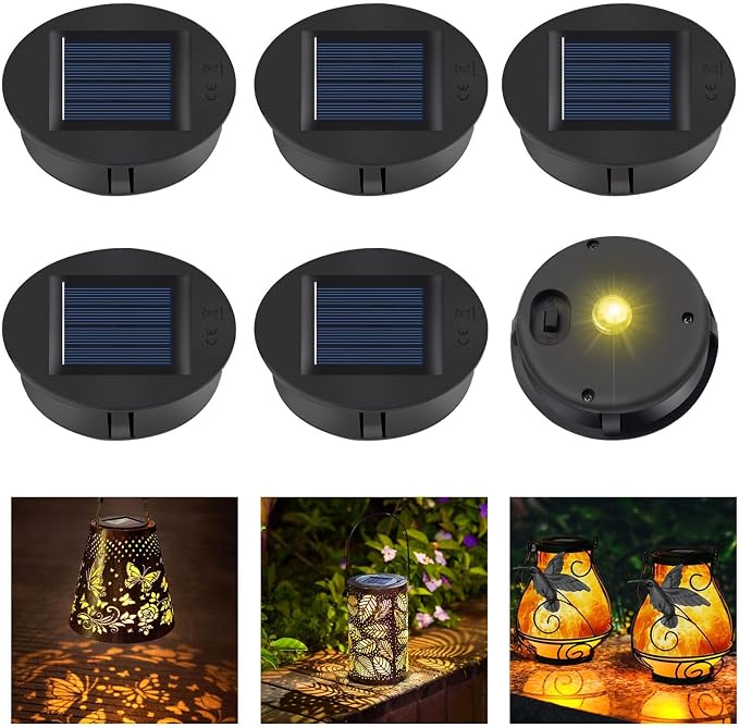 Ersatz-led-solarleuchten, 6er-pack, Wasserdichte Ersatzteile Für Solarleuchten, Für Garten- Und Diy-solarleuchten, 8 Cm