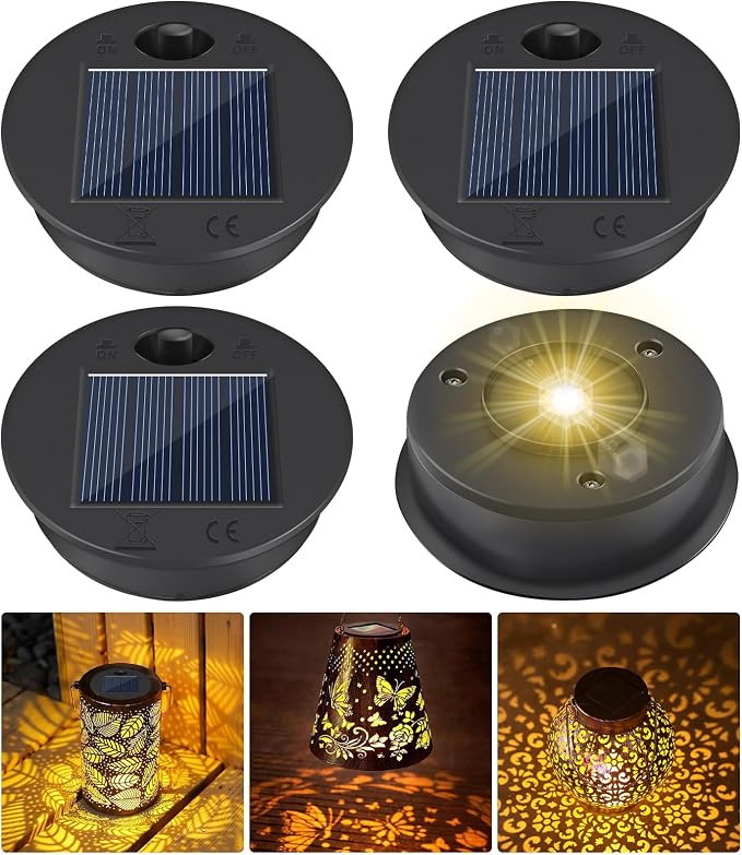 Ersatz-led-solarleuchten, 4er-pack, Wasserdichte Ersatzteile Für Solarleuchten, Für Garten- Und Diy-solarleuchten, 7 Cm