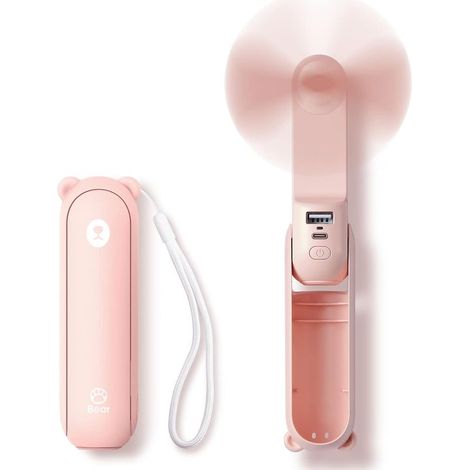 3-in-1-tragventilator, Mini-usb-aufladbarer Und Batteriebetriebener Ventilator, Kleiner Taschenventilator