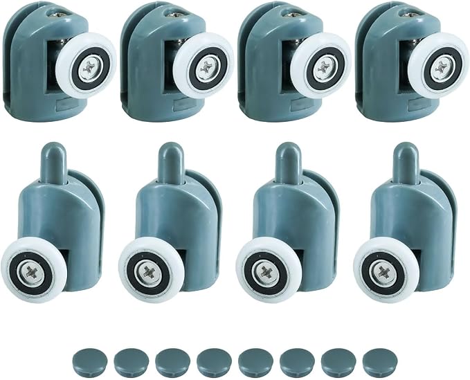 Selyse Set Mit 8 Duschkabinenrollen – 20 Mm – 4 Obere Und 4 Untere Rollen – Ersatzteile Für Duschkabinen Und -wände – Badezimmer-diy