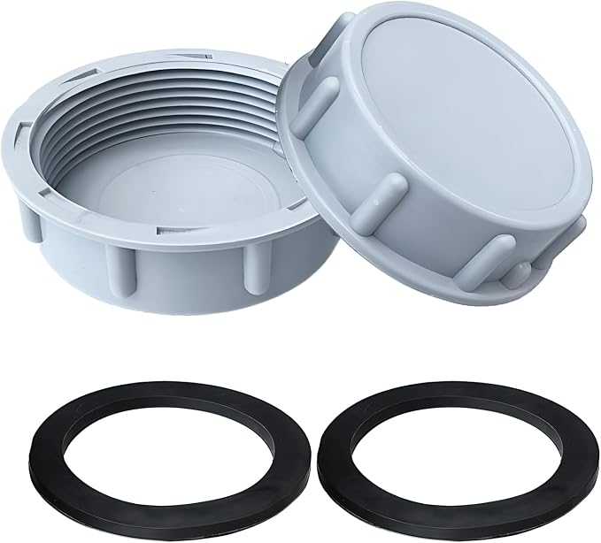 Set Mit 2 Kunststoffstopfen, Wasserdichtes Innengewinde, Für Waschmaschinen-, Küchen-, Badezimmer- Und Wäscheschläuche (45 Mm)