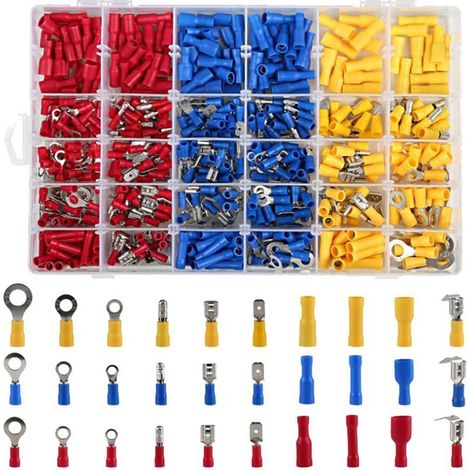 480 Stück Elektrische Klemmen, Kfz-klimaklemmen, Crimp-klemmen, Runde, Flache Buchsen Und Stecker, Ringklemmen Und Ösenklemmen, Zylindrische Und Andere, Drahtverbinder