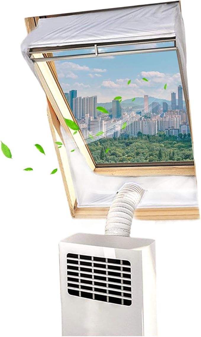 Fensterlüftungsset Für Mobile Klimageräte Zum Abführen Warmer Luft Aus Mobilen Klimageräten – Fensterset Für Mobile Geräte Für Wohnungen, Landhäuser, Schlafzimmer
