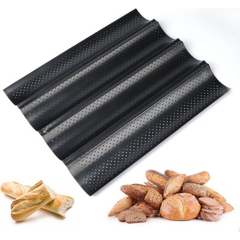 Perforiertes Brotblech Für 4 Baguettes, Wendbare Antihaft-backform Für Kekse Und Gebäck