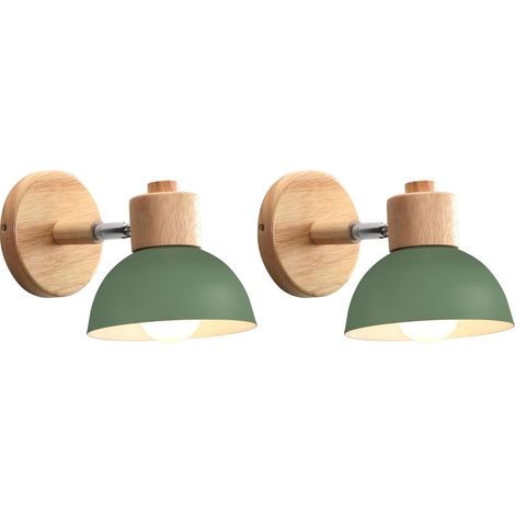 Retro-wandleuchte (15 Cm) Aus Holz Und Metall Mit Verstellbarem Winkel, Für Büro, Schlafzimmer Oder Wohnzimmer, Spannung 110–240 V, E27-fassung