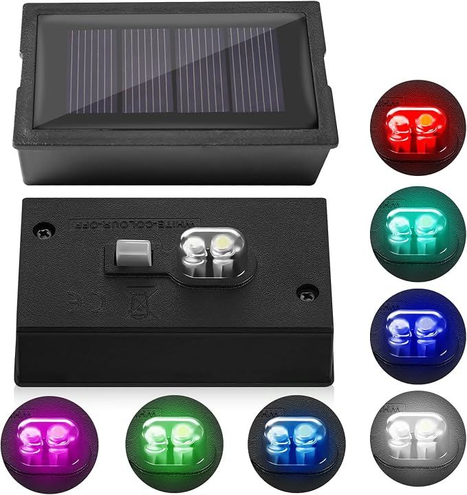2 Ersatz-solardeckel 4 X 7 Cm – Led-solarmodul Mit 8 Beleuchtungsmodi, Ip44 Wasserdicht, Für Solarlaternen, Glasgefäße, Gartendekoration