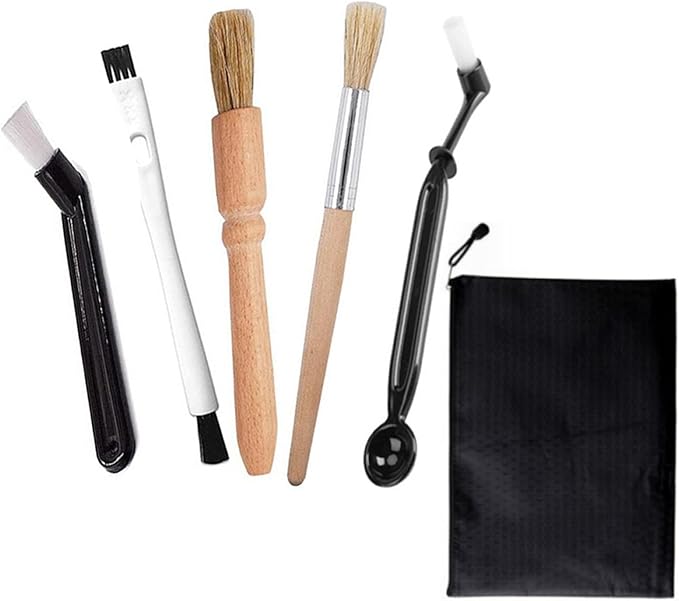 5-teiliges Reinigungsbürsten-set Für Kaffeemaschinen, Bürsten-set Mit Aufbewahrungstasche Für Kaffeemühlen Und Espressomaschinen