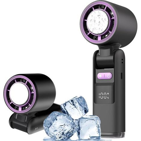 Tragbarer Handventilator, Von 1 Bis 100 Einstellbar, 4000-mah-akku, Digitalanzeige, Ideal Für Zuhause, Büro Und Reisen