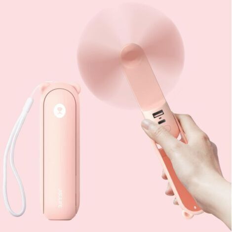 Tragbarer Ventilator Mit Integriertem 4500-mah-akku, Bis Zu 46 Stunden Akkulaufzeit, Per Usb Aufladbar Oder Batteriebetrieben, Faltbar Und Handlich, 3 Geschwindigkeitsstufen, C